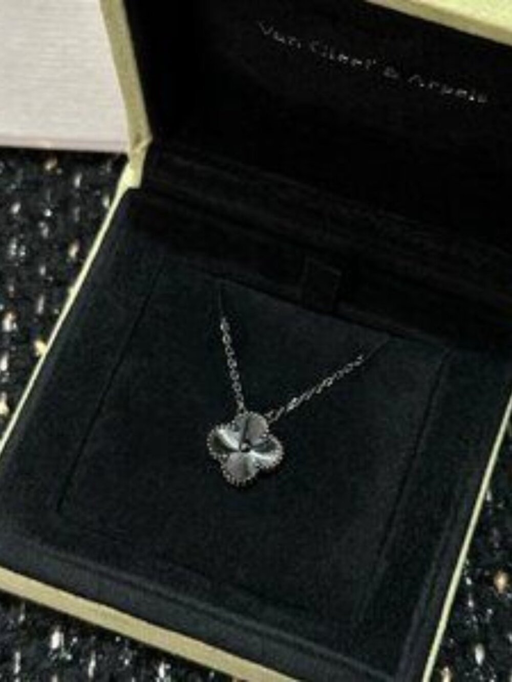 Authentic Van Cleef & Arpels Black Warrior Laser Necklace